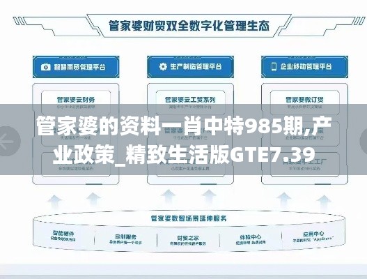 管家婆的资料一肖中特985期,产业政策_精致生活版GTE7.39