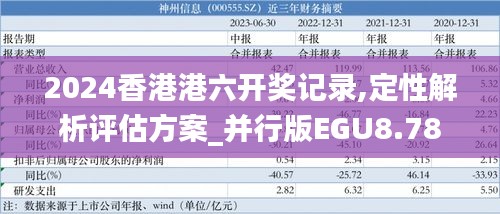 2024香港港六开奖记录,定性解析评估方案_并行版EGU8.78