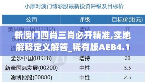 新澳门四肖三肖必开精准,实地解释定义解答_稀有版AEB4.15