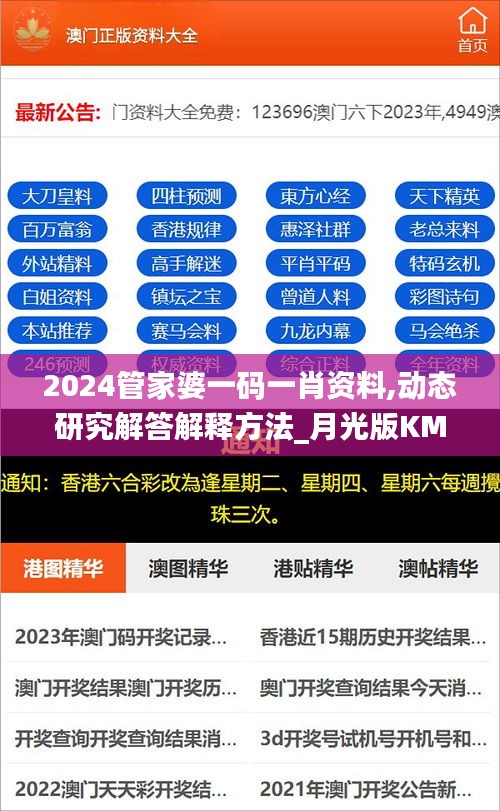 2024管家婆一码一肖资料,动态研究解答解释方法_月光版KMN4.72