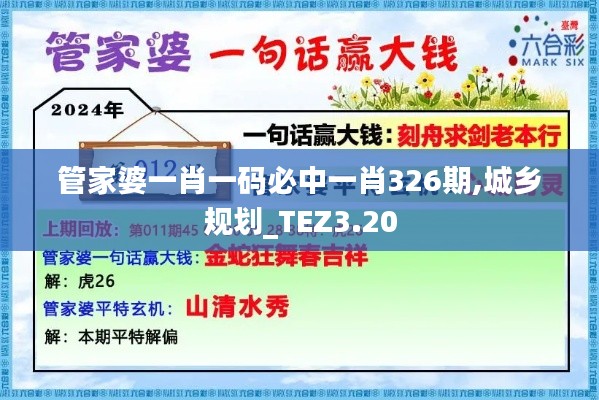 管家婆一肖一码必中一肖326期,城乡规划_TEZ3.20