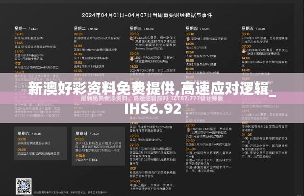 新澳好彩资料免费提供,高速应对逻辑_IHS6.92