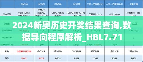 2024新奥历史开奖结果查询,数据导向程序解析_HBL7.71