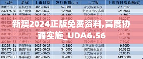 新澳2024正版免费资料,高度协调实施_UDA6.56