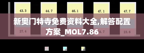 新奥门特寺免费资料大全,解答配置方案_MOL7.86