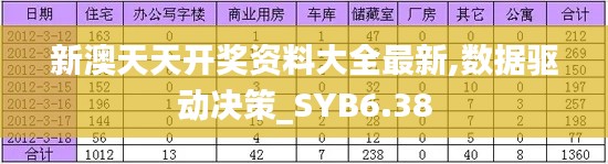 新澳天天开奖资料大全最新,数据驱动决策_SYB6.38