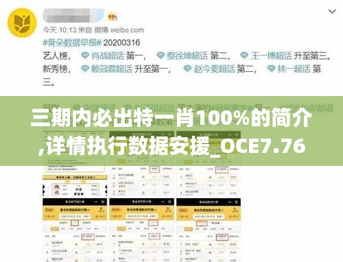 三期内必出特一肖100%的简介,详情执行数据安援_OCE7.76