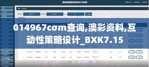 014967cσm查询,澳彩资料,互动性策略设计_BXK7.15