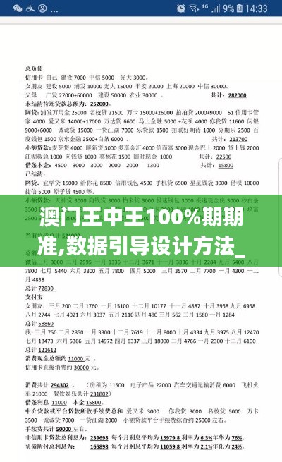 澳门王中王100%期期准,数据引导设计方法_KPJ6.53