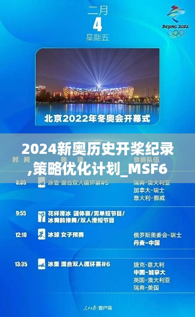 2024新奥历史开桨纪录,策略优化计划_MSF6.43