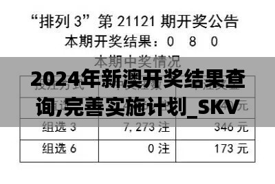 2024年新澳开奖结果查询,完善实施计划_SKV6.62