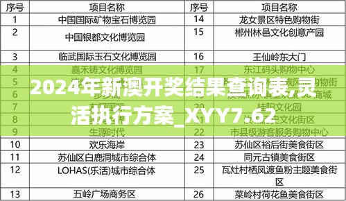 2024年新澳开奖结果查询表,灵活执行方案_XYY7.62