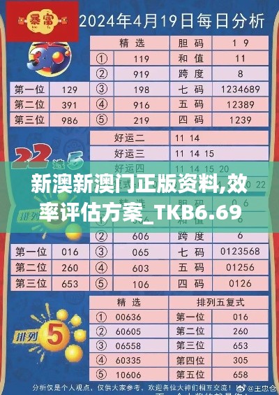 新澳新澳门正版资料,效率评估方案_TKB6.69