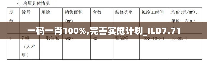 一码一肖100%,完善实施计划_ILD7.71