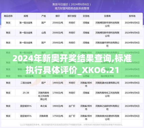 2024年新奥开奖结果查询,标准执行具体评价_XKO6.21