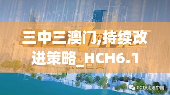 三中三澳门,持续改进策略_HCH6.1