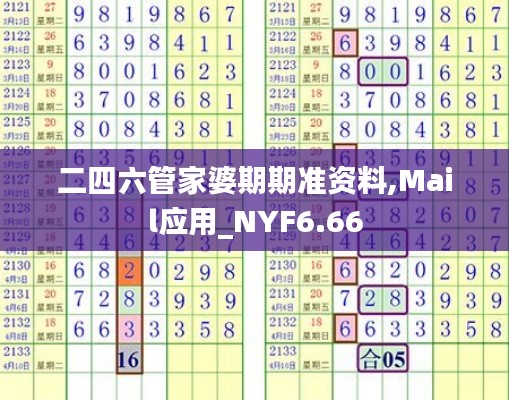 二四六管家婆期期准资料,Mail应用_NYF6.66