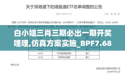 白小姐三肖三期必出一期开奖哩哩,仿真方案实施_BPF7.68