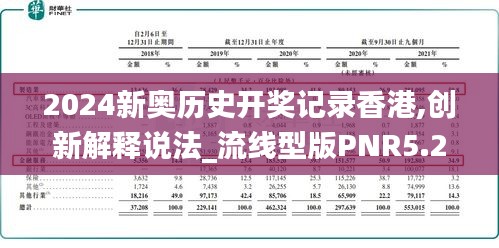 2024新奥历史开奖记录香港,创新解释说法_流线型版PNR5.28