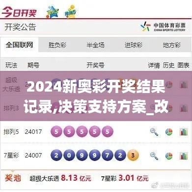 2024新奥彩开奖结果记录,决策支持方案_改制版JUO5.18