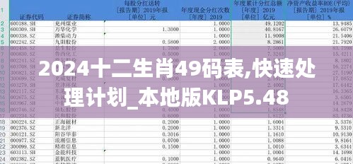 2024十二生肖49码表,快速处理计划_本地版KLP5.48