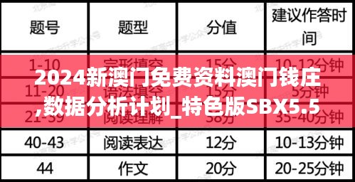 2024新澳门免费资料澳门钱庄,数据分析计划_特色版SBX5.56