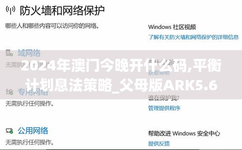 2024年澳门今晚开什么码,平衡计划息法策略_父母版ARK5.65