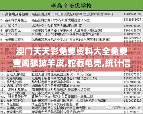 澳门天天彩免费资料大全免费查询狼披羊皮,蛇藏龟壳,统计信息解析说明_未来版HVF5.75