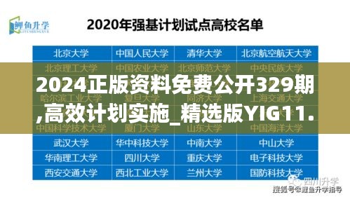 2024正版资料免费公开329期,高效计划实施_精选版YIG11.7