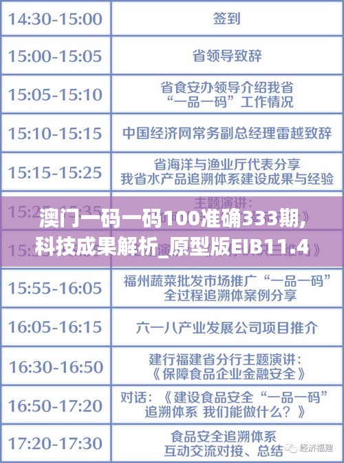 澳门一码一码100准确333期,科技成果解析_原型版EIB11.41