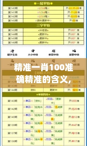 精准一肖100准确精准的含义,系统评估分析_酷炫版EZO5.26