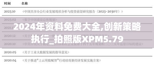 2024年资料免费大全,创新策略执行_拍照版XPM5.79