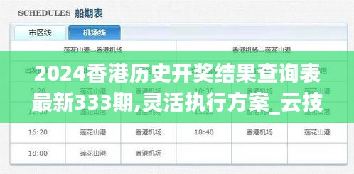 2024香港历史开奖结果查询表最新333期,灵活执行方案_云技术版YRR11.95