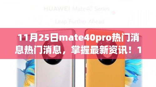 最新资讯！Mate 40 Pro 11月25日热门消息全攻略