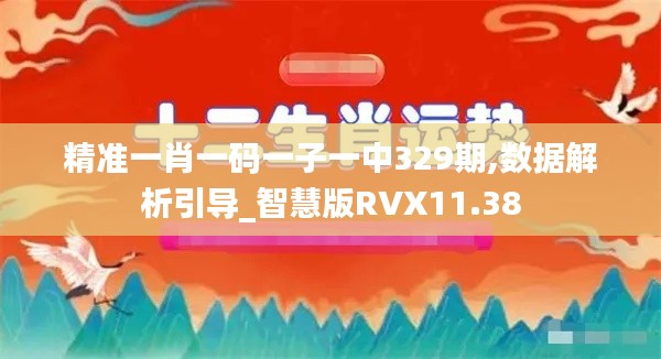 精准一肖一码一子一中329期,数据解析引导_智慧版RVX11.38