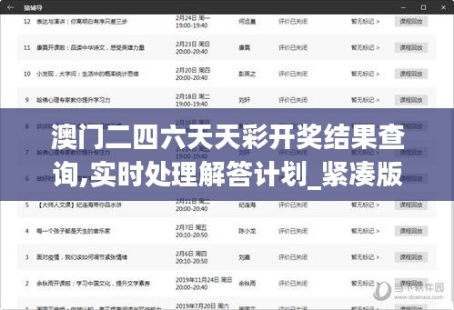 澳门二四六天天彩开奖结果查询,实时处理解答计划_紧凑版RDW13.35