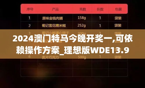 2024澳门特马今晚开奖一,可依赖操作方案_理想版WDE13.9