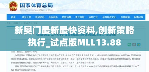 新奥门最新最快资料,创新策略执行_试点版MLL13.88