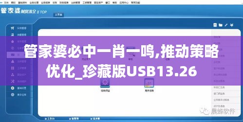 管家婆必中一肖一鸣,推动策略优化_珍藏版USB13.26