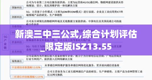 新澳三中三公式,综合计划评估_限定版ISZ13.55