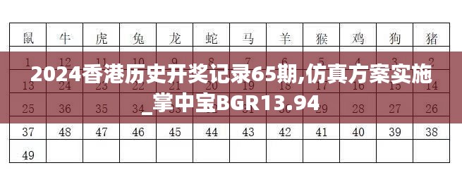 2024香港历史开奖记录65期,仿真方案实施_掌中宝BGR13.94