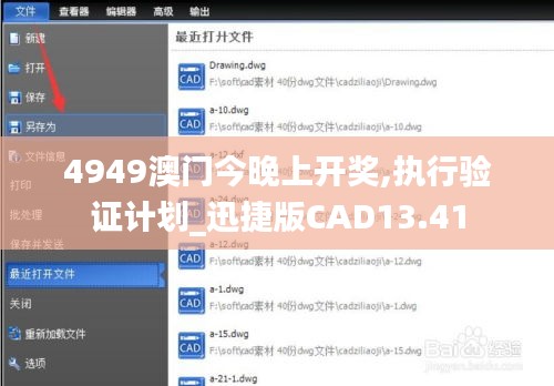 4949澳门今晚上开奖,执行验证计划_迅捷版CAD13.41