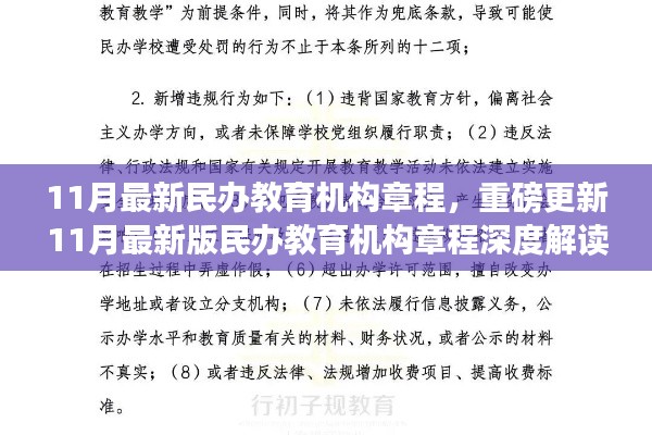 最新民办教育机构章程深度解读，开启教育新篇章！