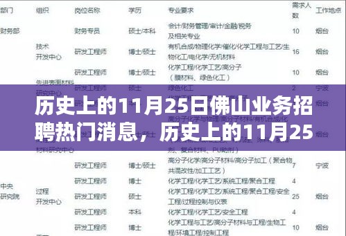 历史上的11月25日佛山业务招聘消息深度解析与评测报告