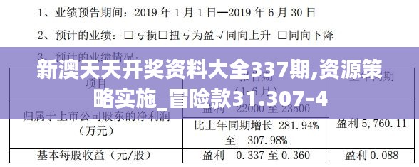 新澳天天开奖资料大全337期,资源策略实施_冒险款31.307-4