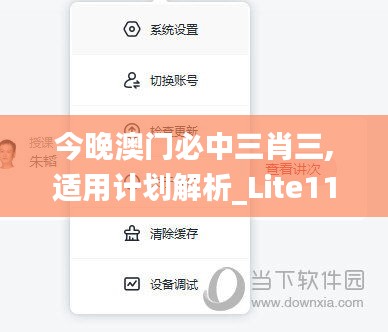 今晚澳门必中三肖三,适用计划解析_Lite11.843-6