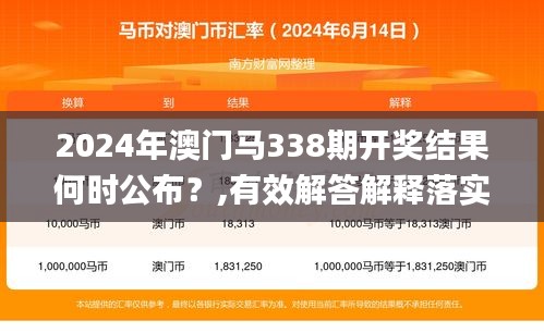 2024年澳门马338期开奖结果何时公布？,有效解答解释落实_DX版15.162-2