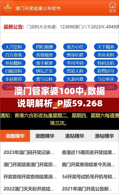 澳门管家婆100中,数据说明解析_P版59.268-8