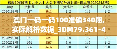 澳门一码一码100准确340期,实际解析数据_3DM79.361-4