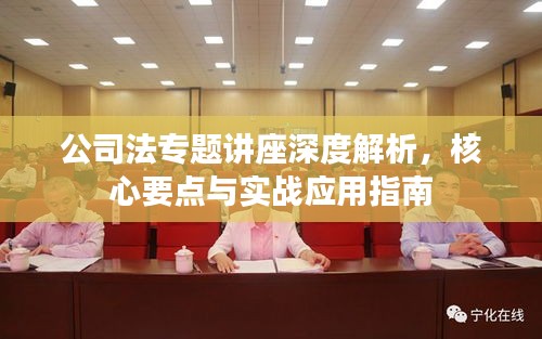 公司法专题讲座深度解析，核心要点与实战应用指南